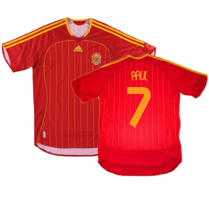 Spain 2006-08 Home Shirt (S) (Excellent) (Raul 7)