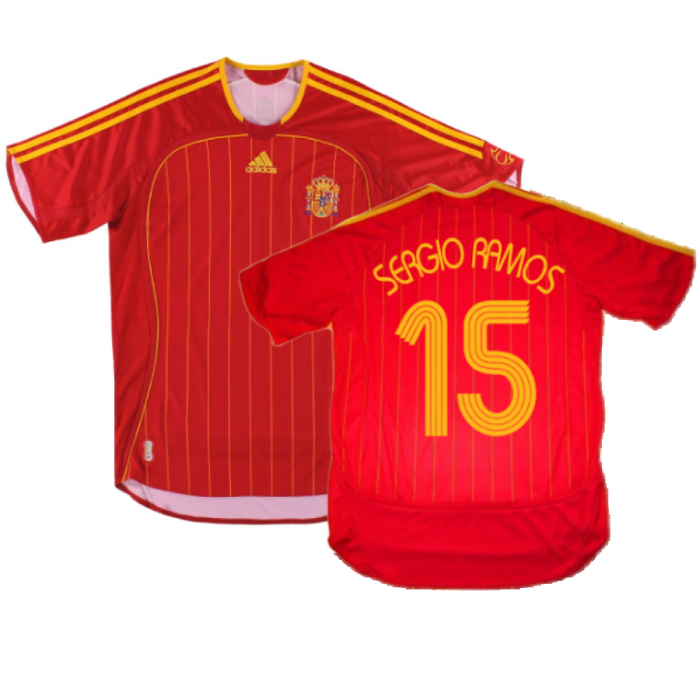 Spain 2006-08 Home Shirt (S) (Excellent) (Sergio Ramos 15)