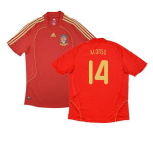 Spain 2008-2009 Home Shirt (Excellent) (Alonso 14)_0