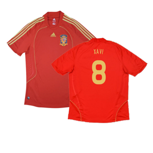 Spain 2008-2009 Home Shirt (Excellent) (Xavi 8)_0