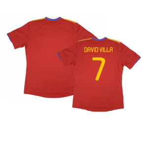 Spain 2010-11 Home Shirt (XL) (Excellent) (David Villa 7)_0