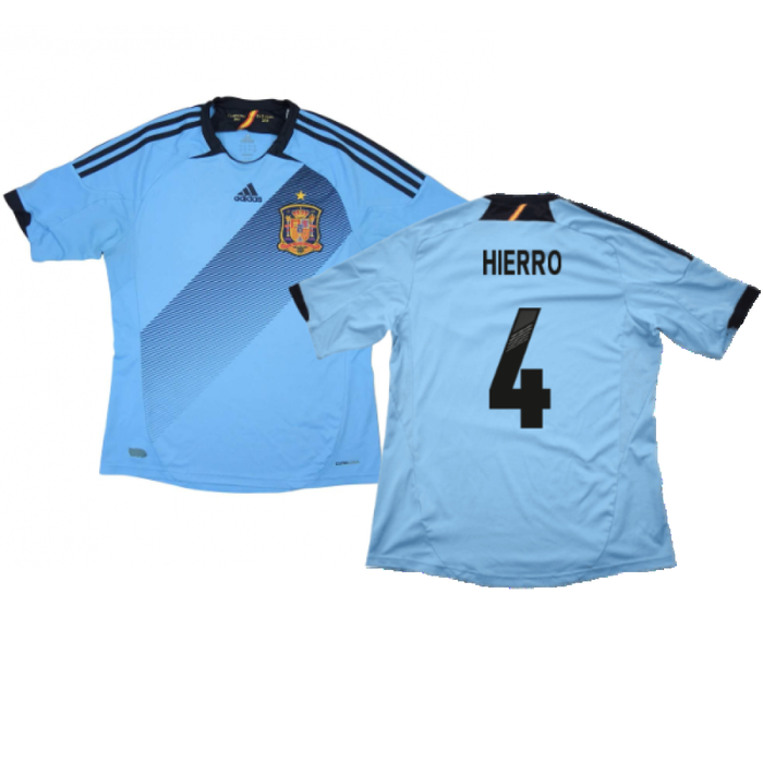 Spain 2012-13 Away Shirt (L) (Excellent) (Hierro 4)