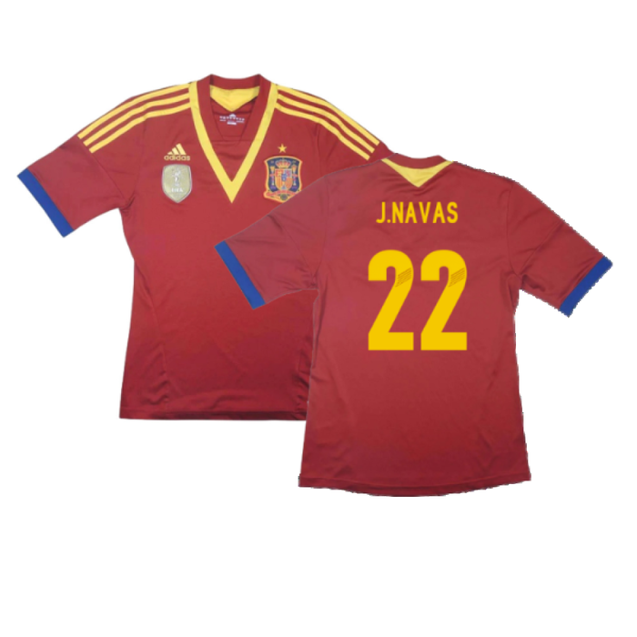 Spain 2013-14 Home Shirt (Excellent) (J.Navas 22)