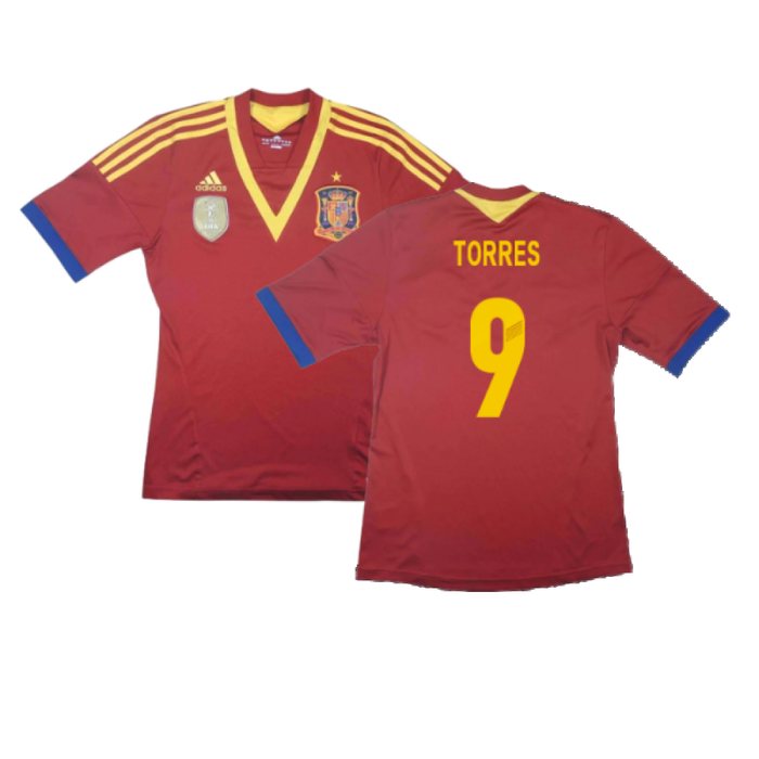 Spain 2013-14 Home Shirt (L) (Fair) (Torres 9)