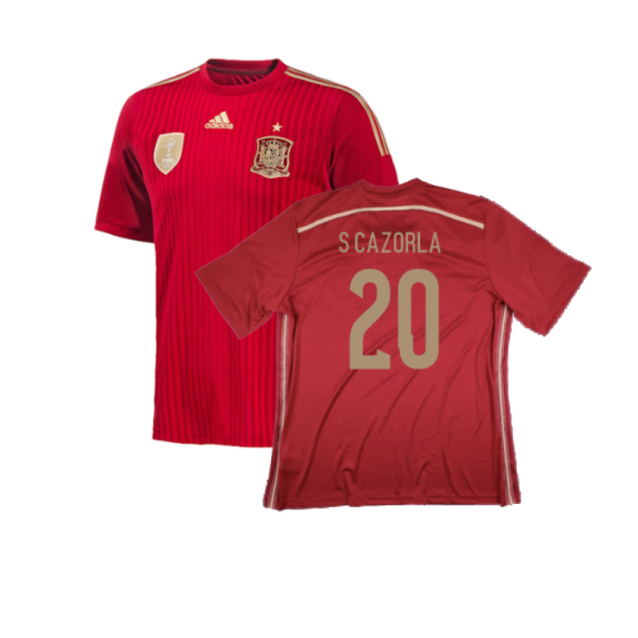 Spain 2014-15 Home Shirt (XS) (Excellent) (S Cazorla 20)