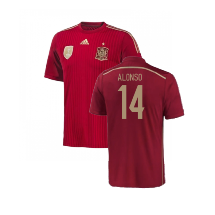 Spain 2015-16 Home Shirt (Excellent) (Alonso 14)