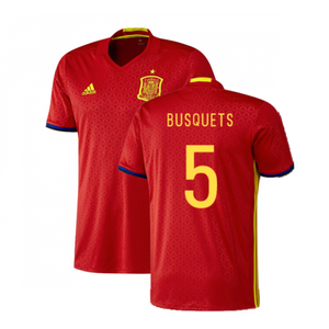 Spain 2016-17 Home Shirt (XS) (Excellent) (Busquets 5)_0