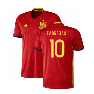 Spain 2016-17 Home Shirt (Excellent) (Fabregas 10)_0