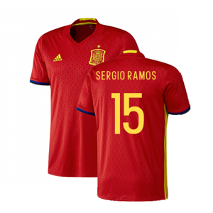 Spain 2016-17 Home Shirt (Excellent) (Sergio Ramos 15)_0