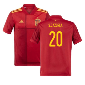 Spain 2020-21 Home Shirt (S) (Good) (S.CAZORLA 20)_0