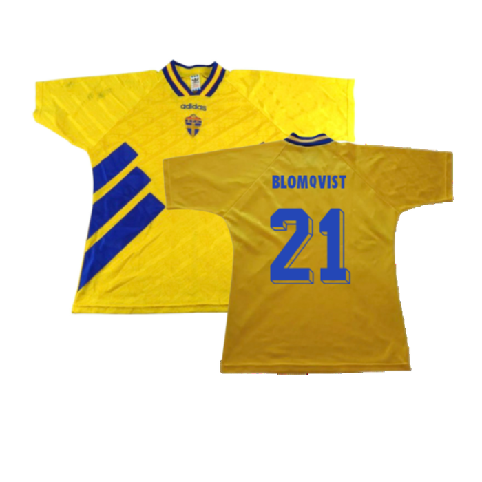 Sweden 1994-96 Home Shirt (Excellent) (Blomqvist 21)