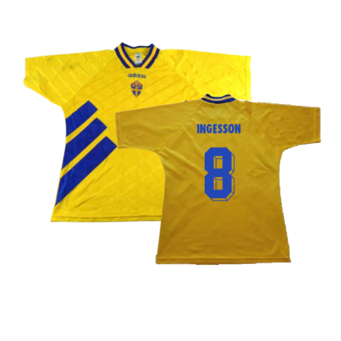 Sweden 1994-96 Home Shirt (Excellent) (Ingesson 8)