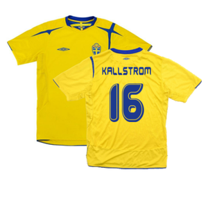 Sweden 2006-07 Home Shirt (XL) (Excellent) (Kallstrom 16)_0