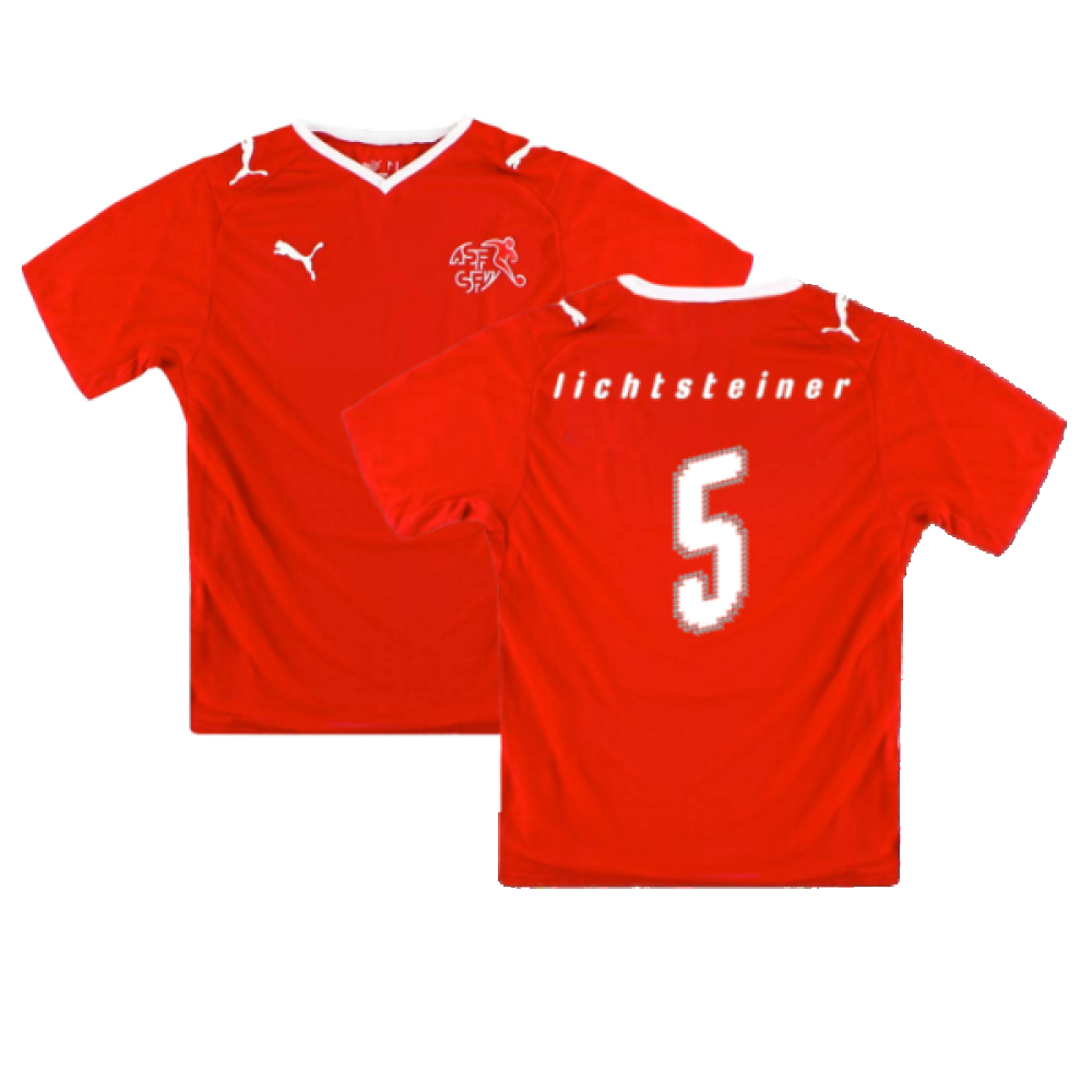 Switzerland 2008-09 Home Shirt (S) (Good) (Lichtsteiner 5)_0
