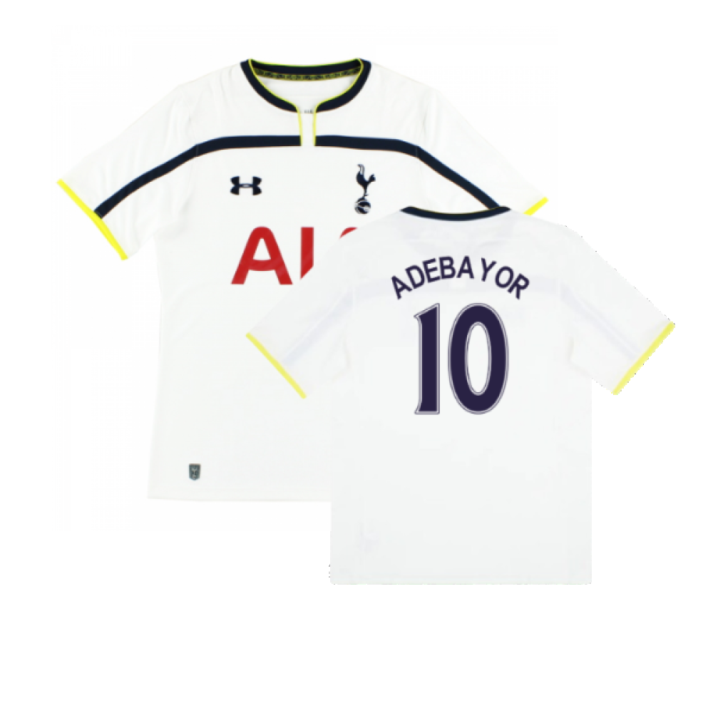 Tottenham 2014-2015 Home Shirt (Excellent) (ADEBAYOR 10)_0