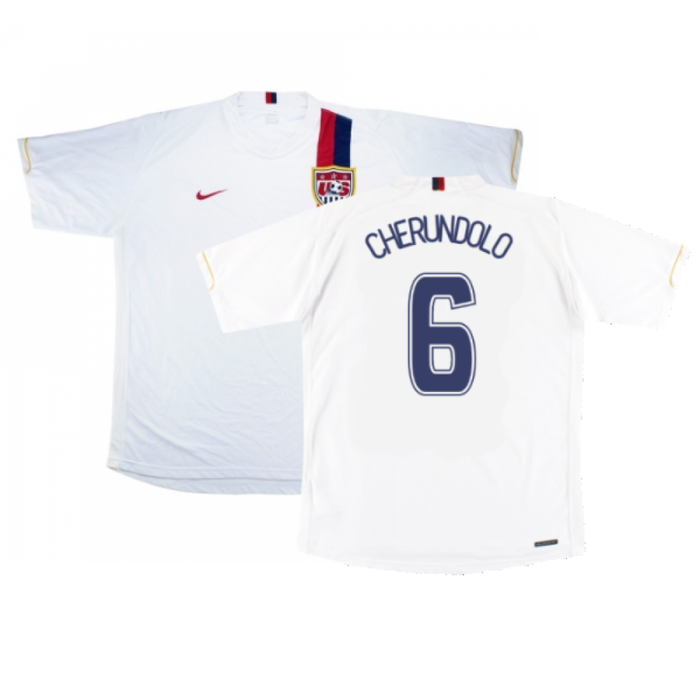 USA 2006-08 Home Shirt (XL) (Excellent) (Cherundolo 6)