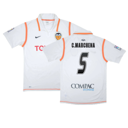 Valencia 2007-08 Home Shirt (XL) (Excellent) (C.Marchena 5)_0