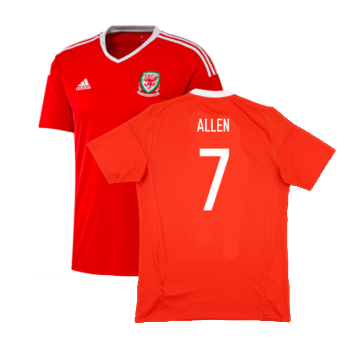 Wales 2016-17 Home Shirt (S) (Excellent) (Allen 7)