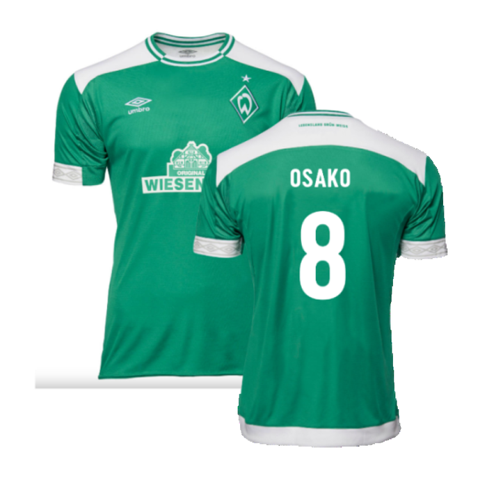 Werder Bremen 2018-19 Home Shirt (M) (Mint) (Osako 8)