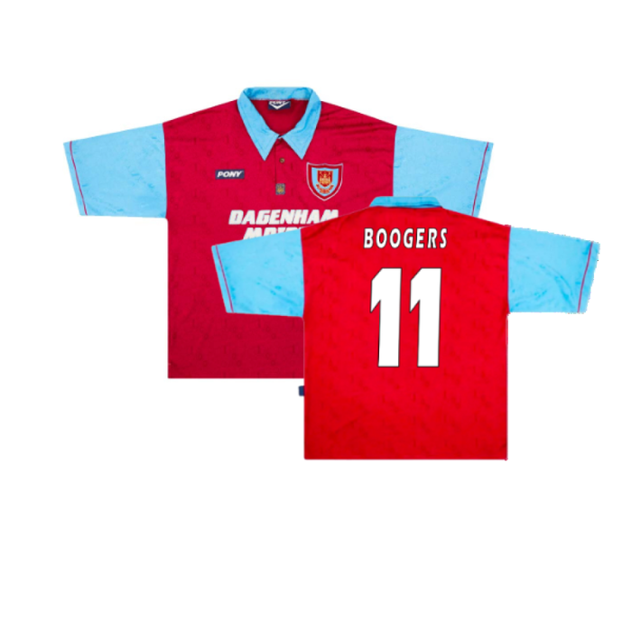 West Ham 1995-97 Home Shirt (XXL) (Mint) (Boogers 11)