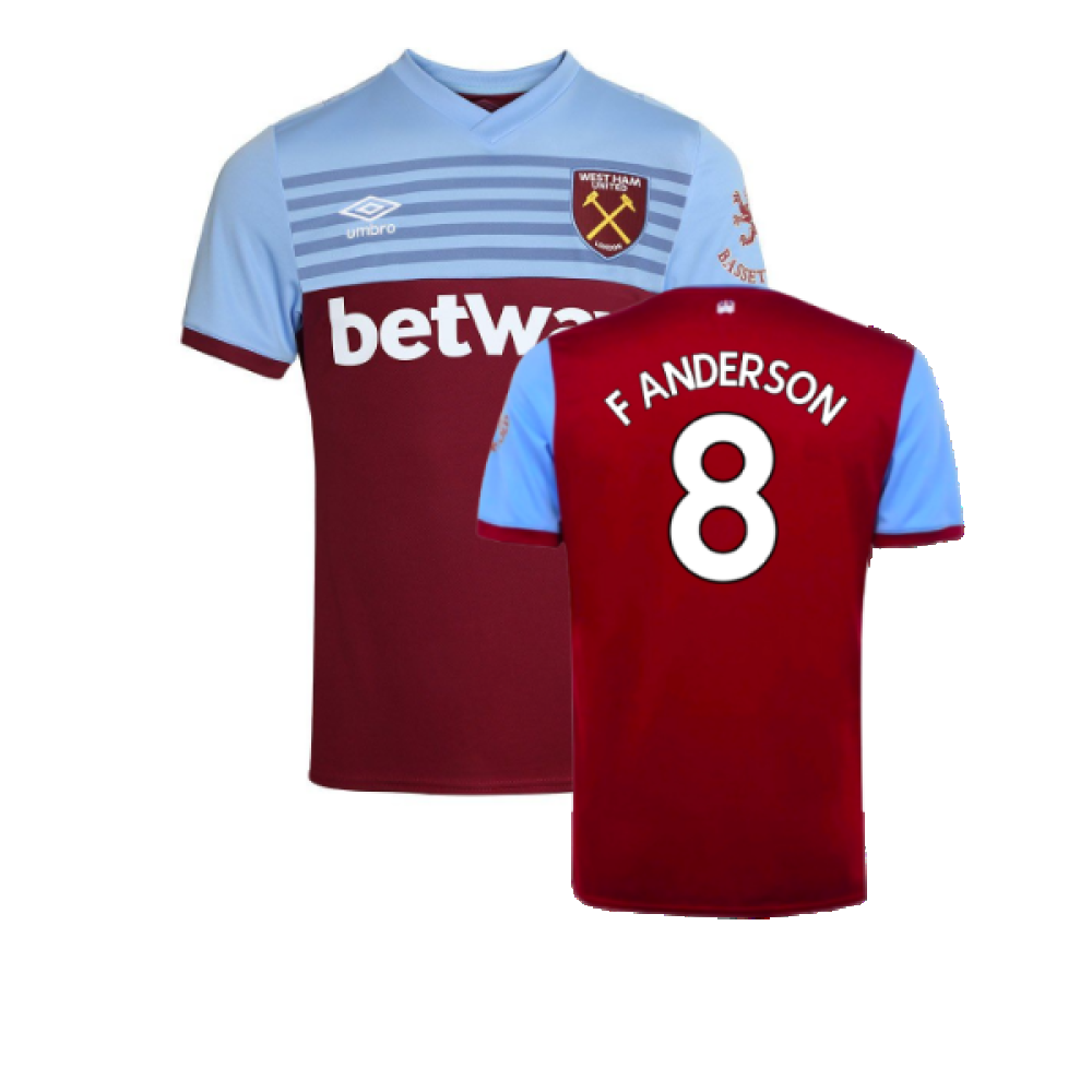 West Ham United 2019-20 Home Shirt (Excellent) (F ANDERSON 8)_0