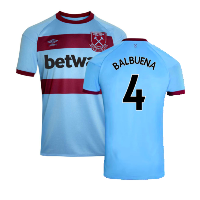 West Ham United 2020-21 Away Shirt (M) (BALBUENA 4) (Mint)