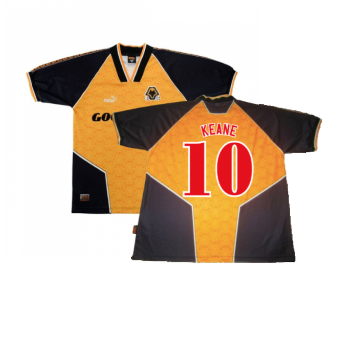 Wolves 1996-98 Home Shirt (Excellent) (Keane 10)