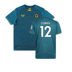 Wolves 2022-23 Pro Away Shirt (Sponsorless) (XXL) (Mint) (Cunha 12)_0