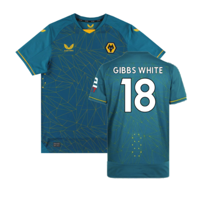 Wolves 2022-23 Pro Away Shirt (Sponsorless) (XXL) (Mint) (GIBBS WHITE 18)