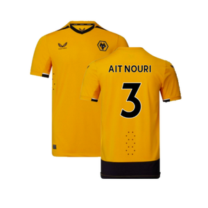 Wolves 2022-23 Pro Home Shirt (Sponsorless) (M) (Excellent) (AIT NOURI 3)_0