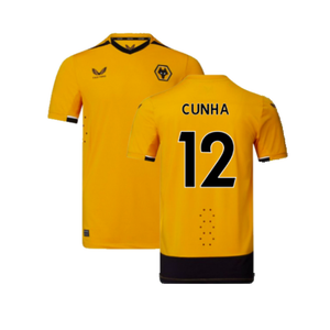 Wolves 2022-23 Pro Home Shirt (Sponsorless) (XXL) (Fair) (Cunha 12)_0