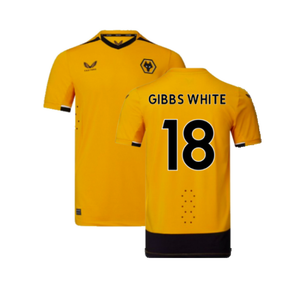 Wolves 2022-23 Pro Home Shirt (Sponsorless) (XL) (Mint) (GIBBS WHITE 18)_0