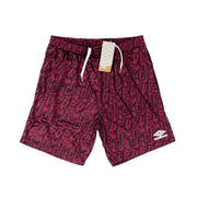 Umbro *BNWT* Weinrote Graffiti-Shorts (Verschiedene Größen) Mit Taschen