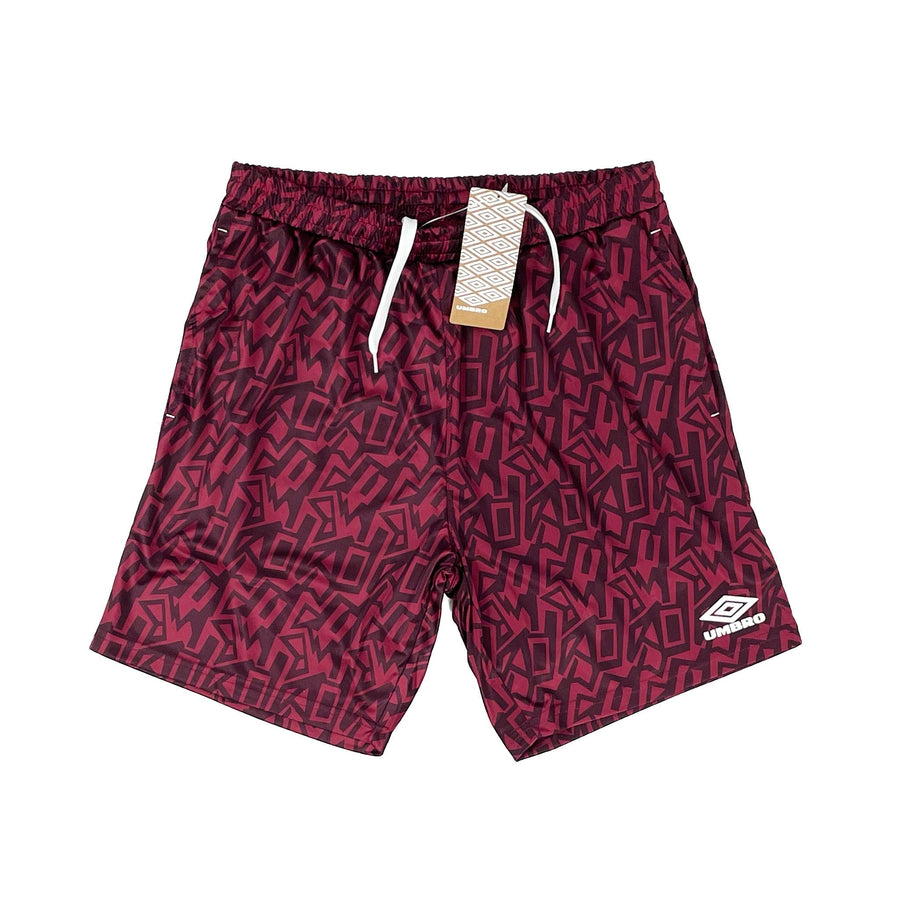 Umbro *BNWT* Weinrote Graffiti-Shorts (Verschiedene Größen) Mit Taschen