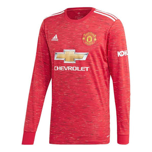 2020-2021 Man Utd Adidas Home Long Sleeve Shirt_0