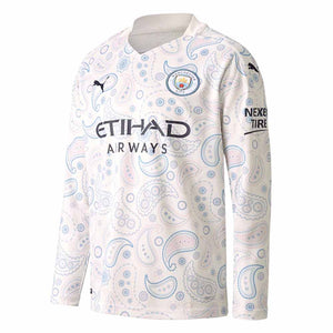 2020-2021 Manchester City Puma Third Long Sleeve Shirt (Kids)_0