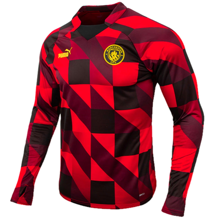 2022-2023 Man City Pre-Match Sweat (Red)